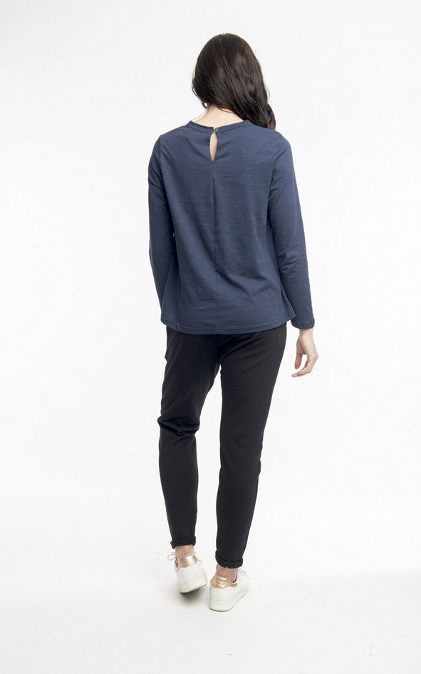 Analyzing image  Orientique-Essential-Knit-T-Shirt-Navy