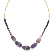Nature Bijoux Purple Rain 5 Bead Necklace
