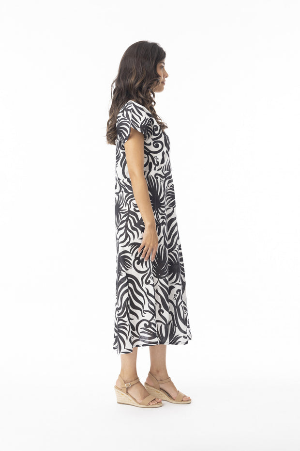 Orientique Suriname Cap Sleeve Dress - Black