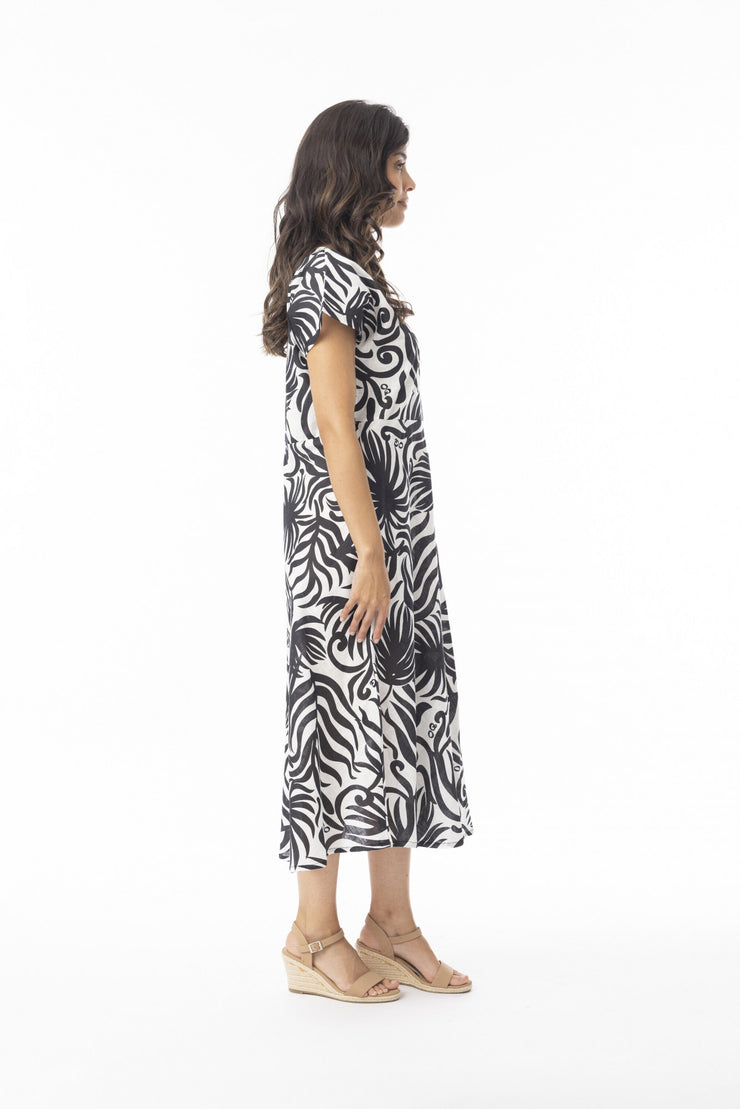 Orientique Suriname Cap Sleeve Dress - Black