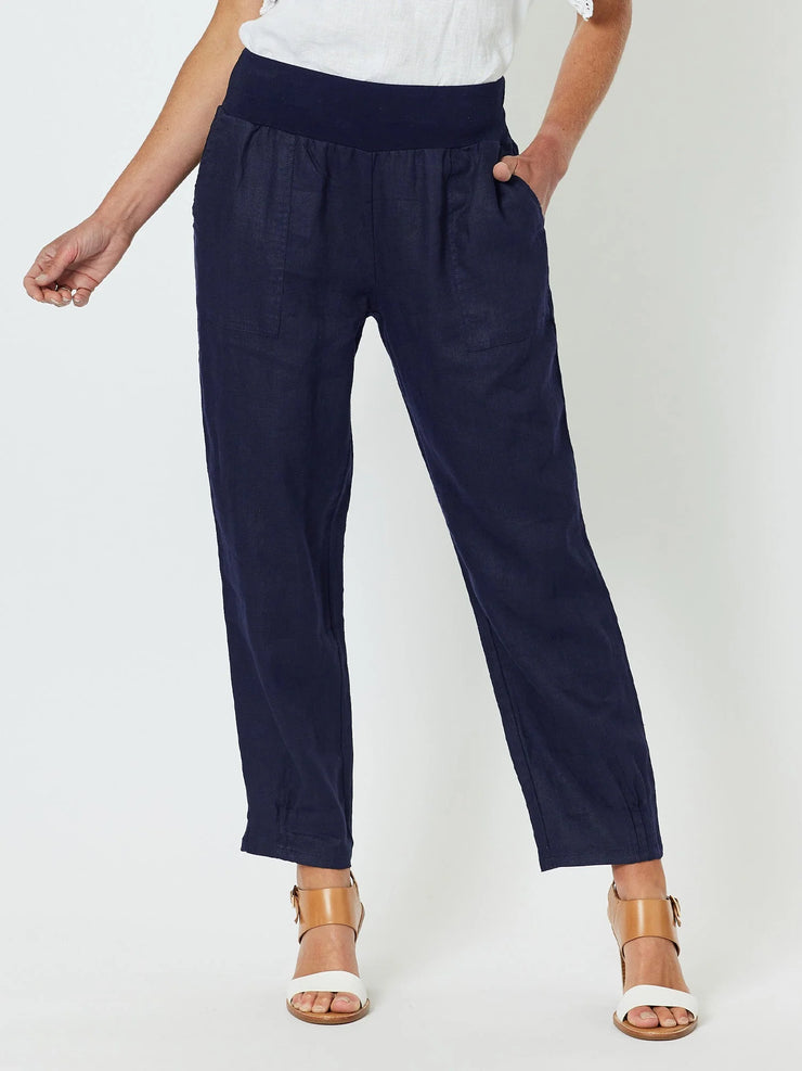 Gordon Smith Sarah Linen Pants - Navy