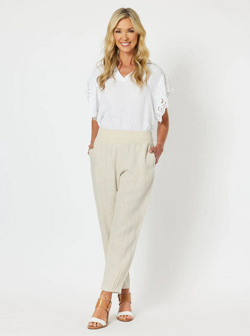 Gordon Smith Sarah Linen Pants - Natural