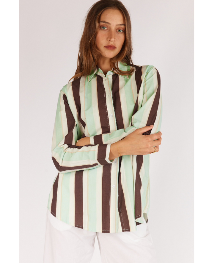 Pamplone Shirt - Stripe Mint