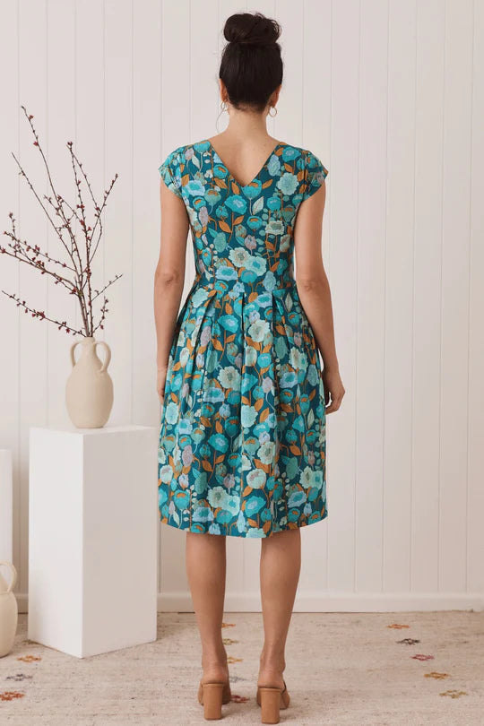 Mahashe Eliza Dress Teal Poppy