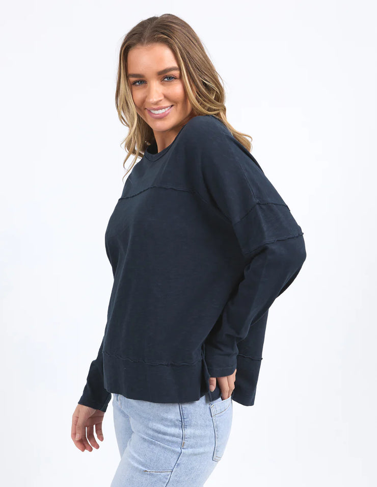 Jayne Throw Top Navy Foxwood 
