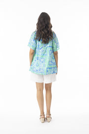 Montevideo Short Sleeve Top - Aqua
