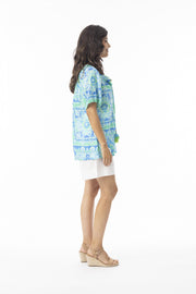 Montevideo Short Sleeve Top - Aqua