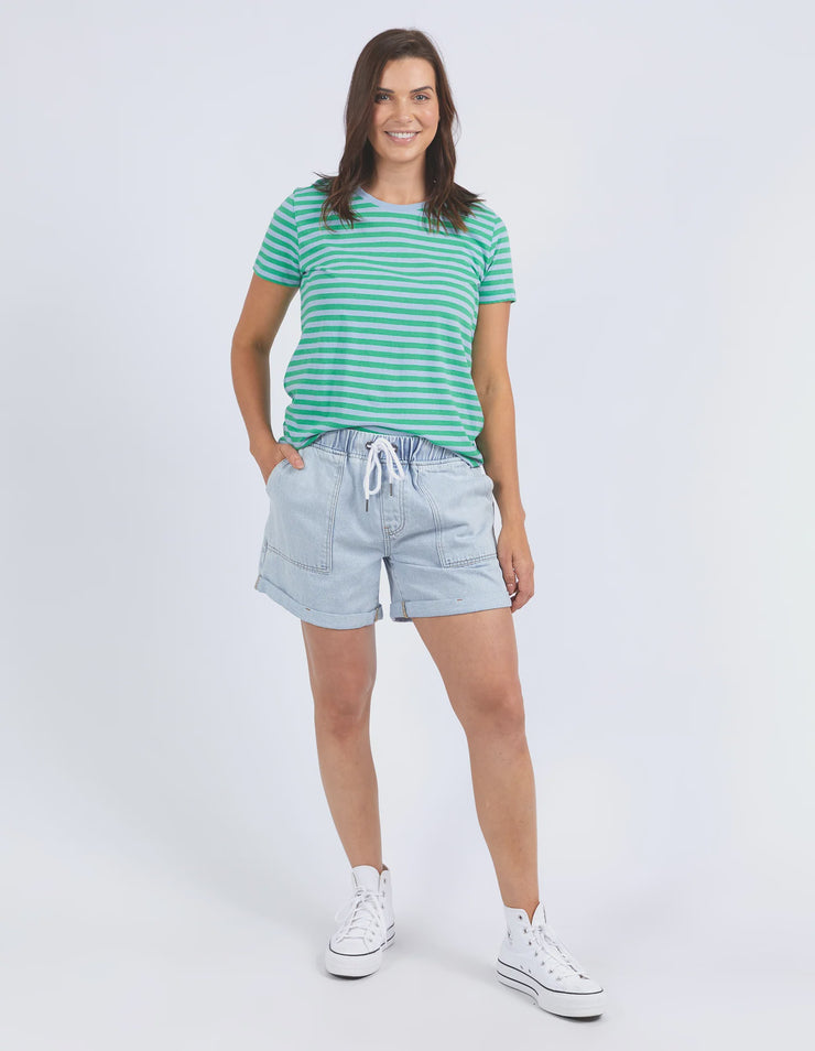 Shining Light Tee - Blue/Green Elm