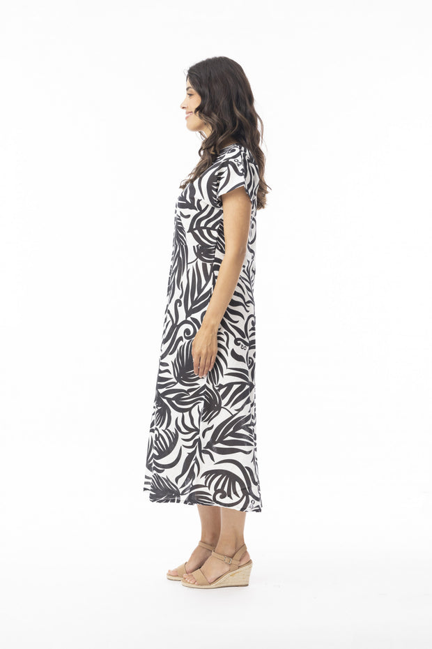 Orientique Suriname Cap Sleeve Dress - Black