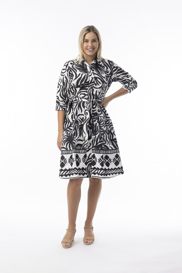 Orientique Suriname Collar Dress - Black