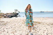 One Summer Sofia Short Dress Greek Island Aqua