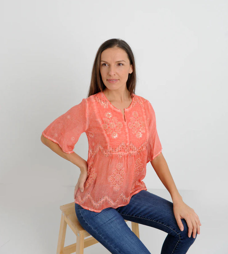 Seychelle Shirt - Coral
