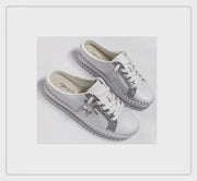 Ameis SHIMMER Leather Sneakers White