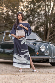 Catalina Bamboo Handle Crossbody Bag - Oatmeal