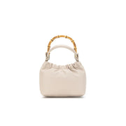 Catalina Bamboo Handle Crossbody Bag - Oatmeal