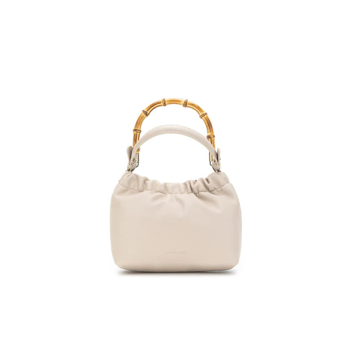 Catalina Bamboo Handle Crossbody Bag - Oatmeal