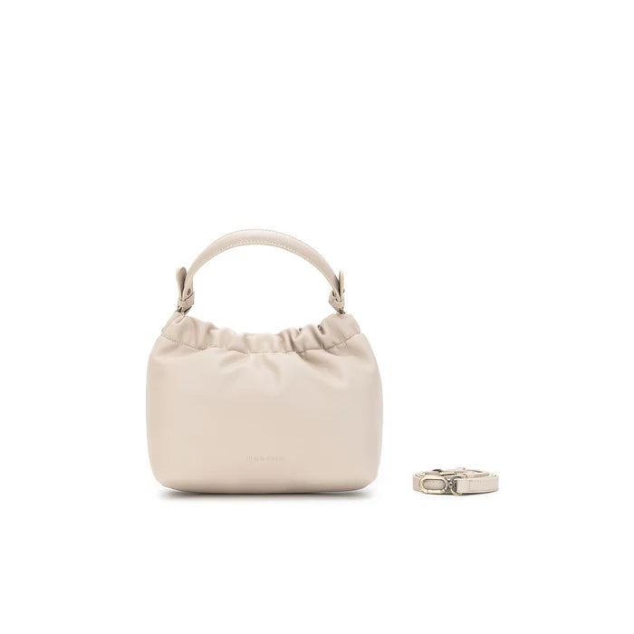Catalina Bamboo Handle Crossbody Bag - Oatmeal