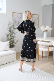 Chelsea - Black with Embroidery