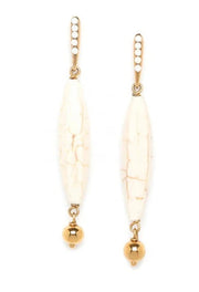 Clemence Crystal and Gold Earrings