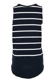 Rib Tank - Navy Stripe