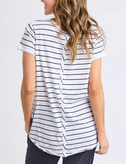Pima Vee Tee - White Stripe