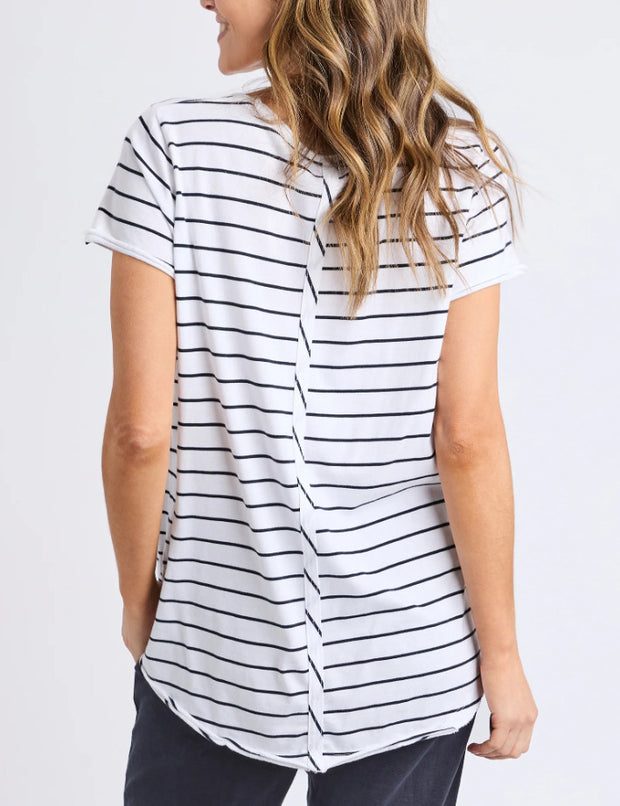Pima Vee Tee - White Stripe