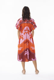 Celeste Midi Dress - Orange