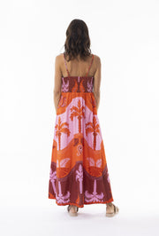 Celeste Strappy Dress - Orange