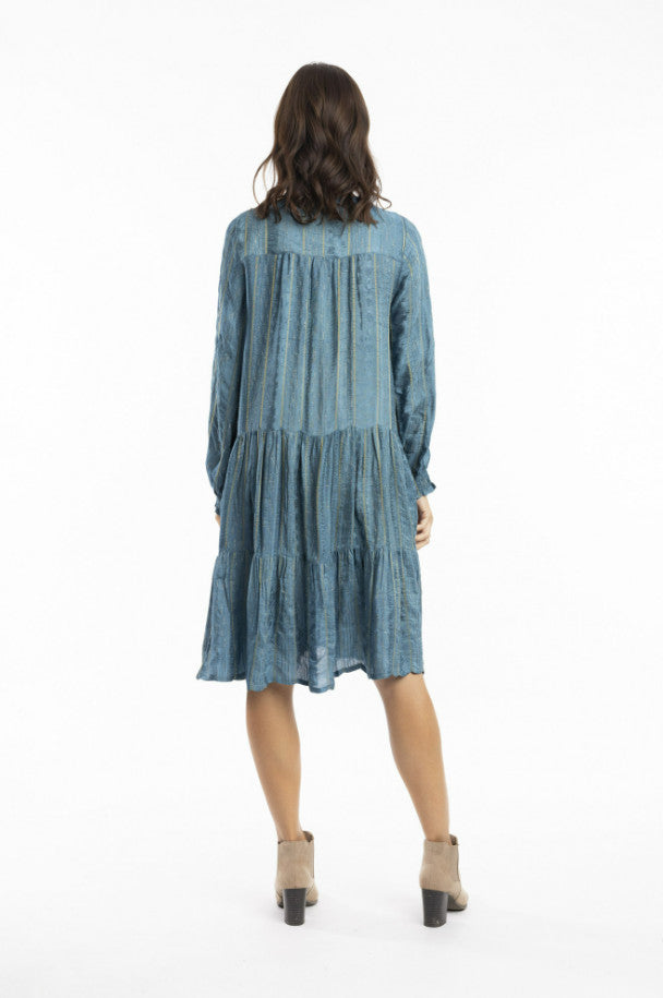 Escape-Solid-Dobby-Dress-Bib-short-Teal