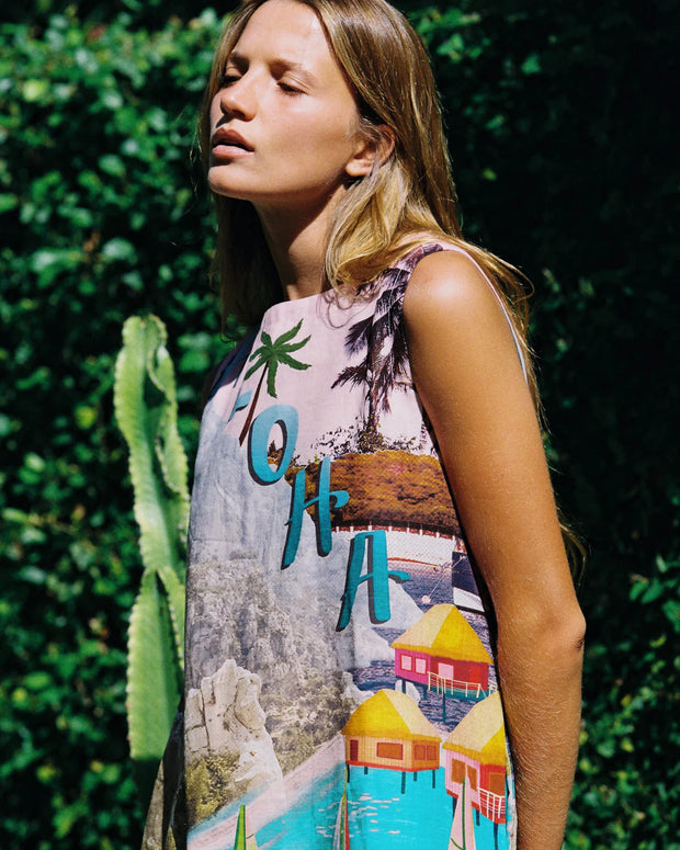 Walnut  Melbourne Tahiti Dress - Aloha