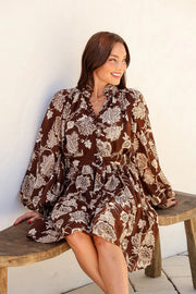 Joli Dreams Short Dress - Chocolate