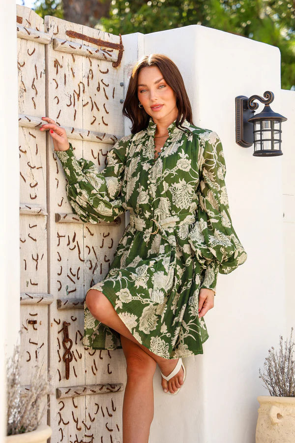Joli Dreams Short Dress - Verte