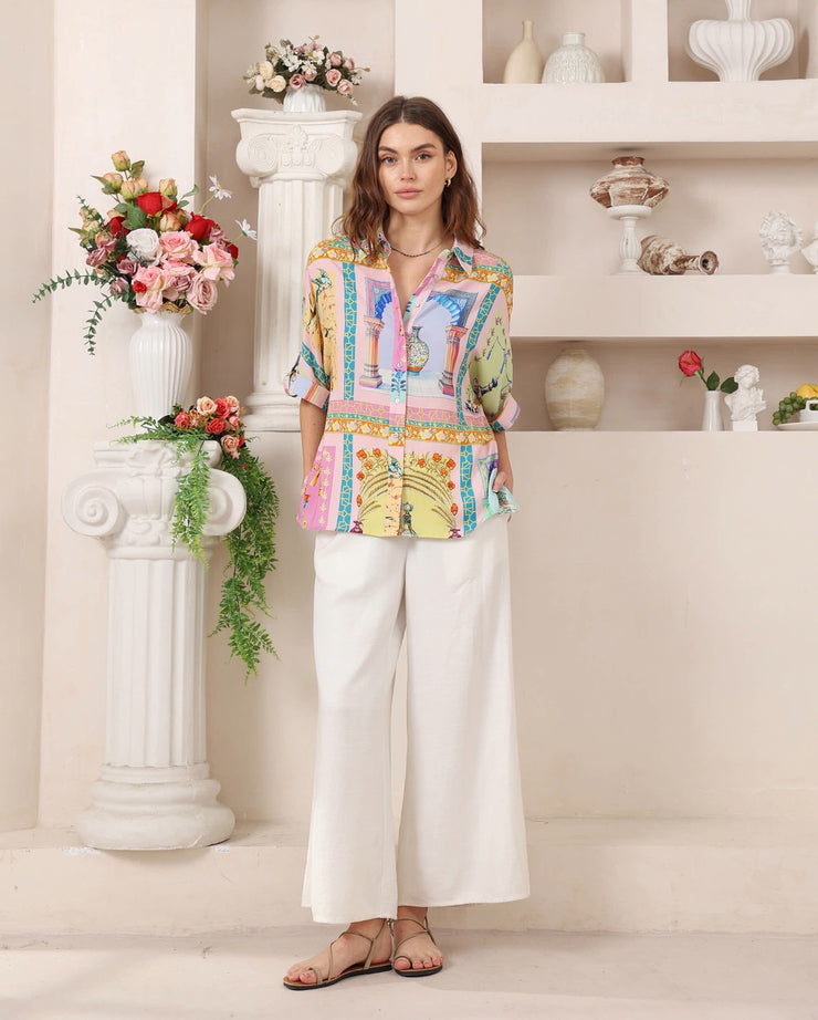 Iris the Maxi Eualalie Multi Print Shirt