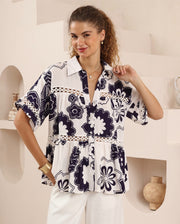 Iris the Maxi Julietta Top - Navy
