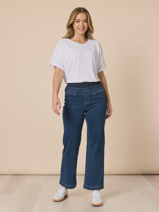 Thread Maddy Wide leg Pants - Dark Denim