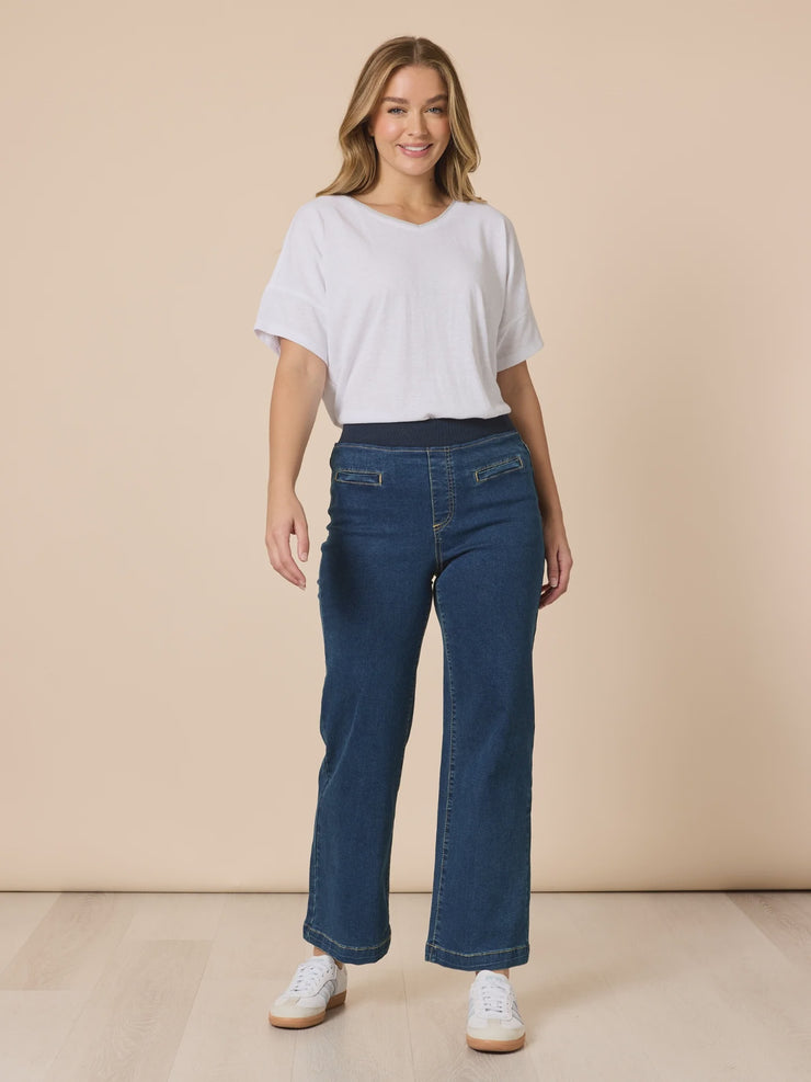 Thread Maddy Wide leg Pants - Dark Denim