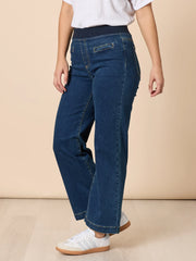Thread Maddy Wide leg Pants - Dark Denim