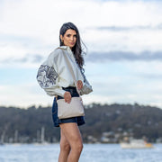 Black Caviar Designs Maggie 3 Compartment Cross Body Bag - Oatmeal