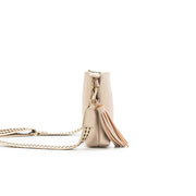Maggie 3 Compartment Cross Body Bag - Oatmeal