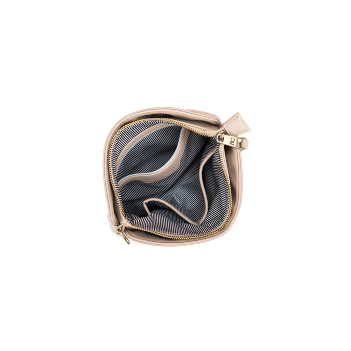 Maggie 3 Compartment Cross Body Bag - Oatmeal