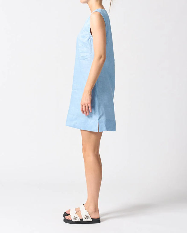 Walnut Melbourne Malta Mini Dress - Sky Blue