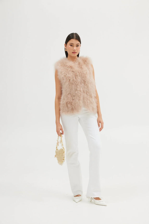 Manhatten Vest Jacket - Blush