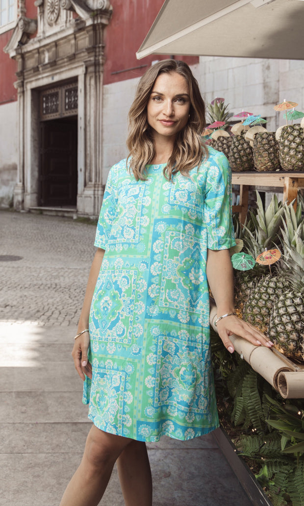Montevideo Dress - Aqua
