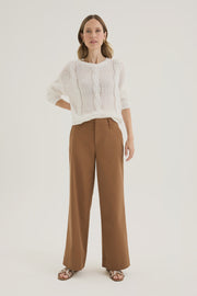 Nova Wide Leg Pants - Nutmeg