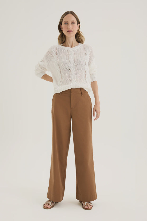 Nova Wide Leg Pants - Nutmeg