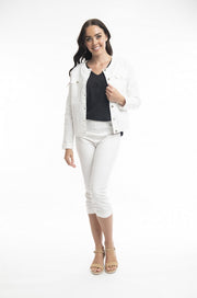 Orientique-Round-Neck-Jacket-White