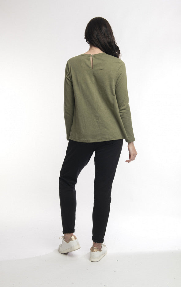 Orientique-Essential-Knit-T-Shirt-Olive