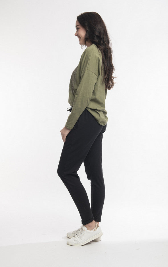 Orientique-Fancy-Knit-Top-Olive