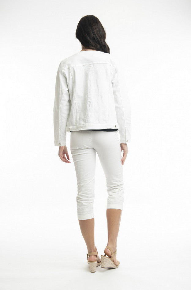 Orientique-Round-Neck-Jacket-White