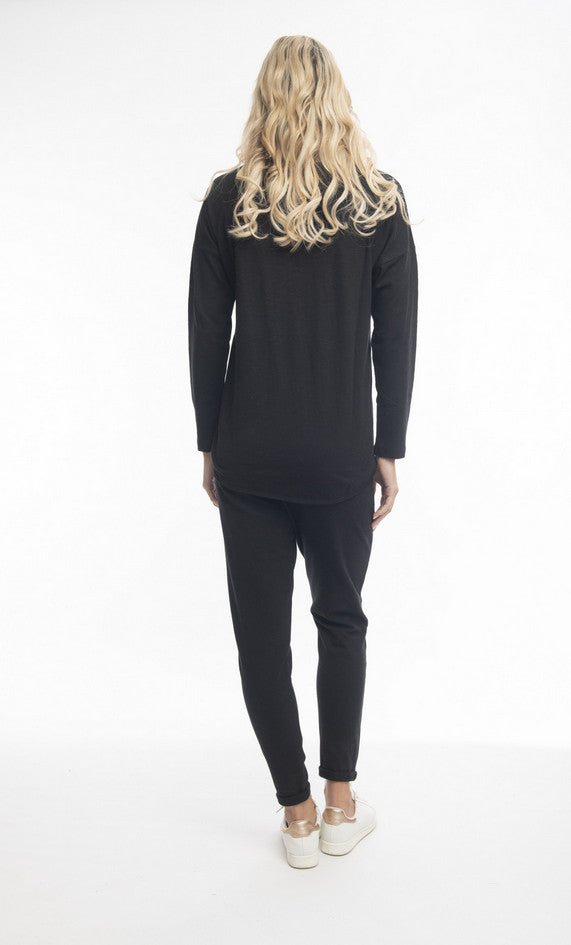 Orientique-fancy-Knit-Top-Black